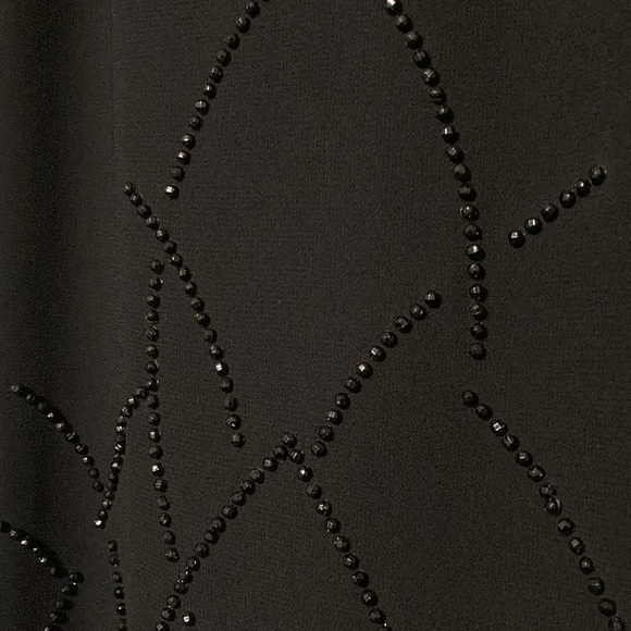 Long black beaded elegant skirt size 8 - Picture 3 of 10